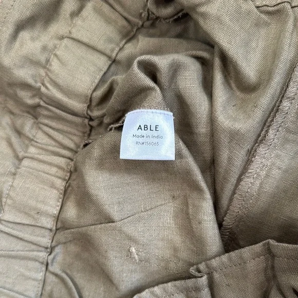 NWT Able Janis Paperbag Olive Green High Waist Shorts Relaxed Fit Size Large - Picture 10 of 12